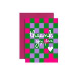 Checkered Thank You Greeting Card