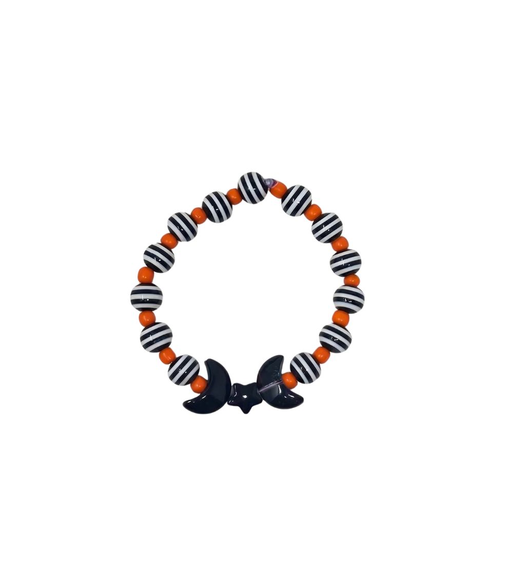 91 Midnight Celestial Tripe Beaded Bracelet - Image 1