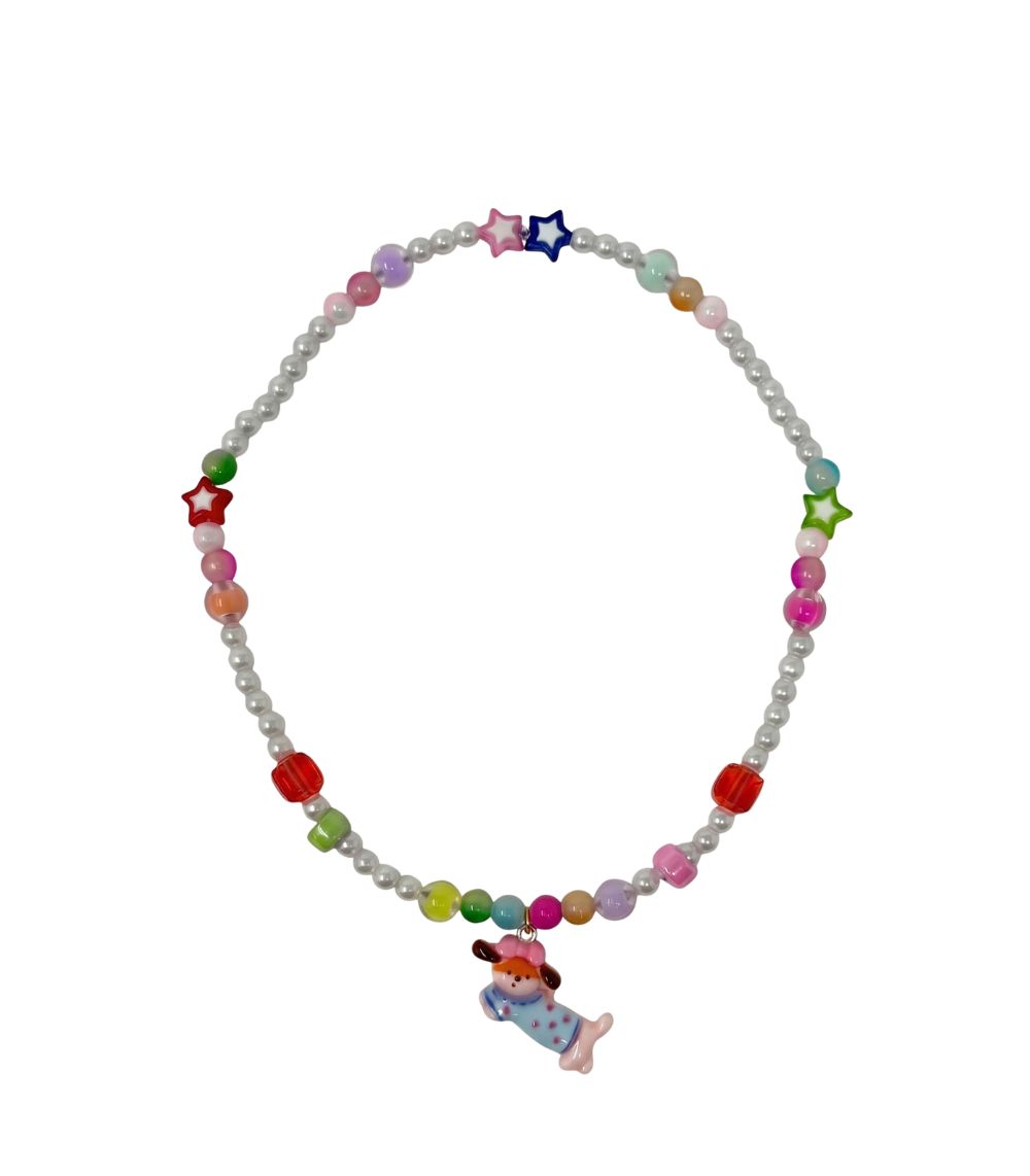 114 Sweet Puppy Starburst Elastic Necklace - Image 1