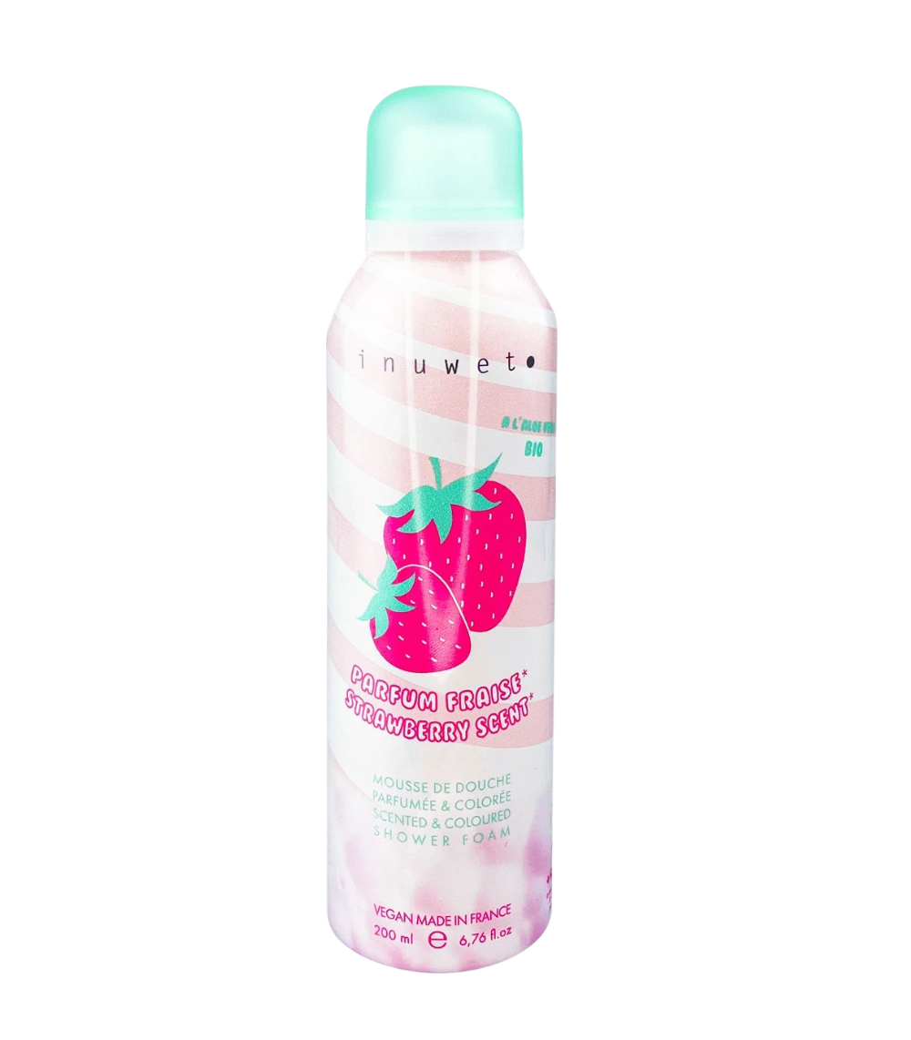 114 Inuwet Shower Foam Strawberry Pink 200ml - Image 1