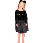 Black Cat Dress With Head Piece