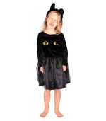 Black Cat Dress With Head Piece