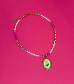 English Garden Embroidered Necklace - Image 2