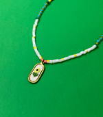 Retro Bloom Embroidered Necklace - Image 3