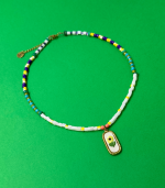 Retro Bloom Embroidered Necklace - Image 2