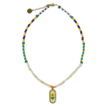 Retro Bloom Embroidered Necklace