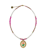 English Garden Embroidered Necklace