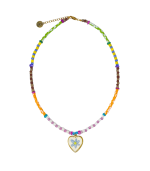 Sweetheart Daisy Embroidered Necklace