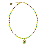 Harvest Sunflower Embroidered Necklace