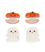 Halloween Set of Four Mini Hair Clips - Clip Me Up! - Ghost And Pumpkin - Image 4