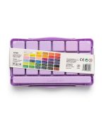 Himi Twin Cup Gouache Set – 36 Colours +3 Brushes – Purple Case - Image 7