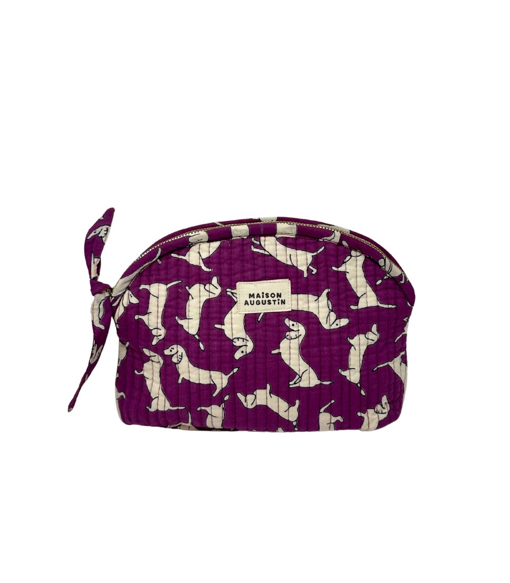 22 Purple Dachshund Make Up Bag - Image 1