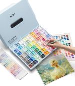 Himi Twin Cup Gouache Set – 112 Colours – Ice Blue Case - Image 2