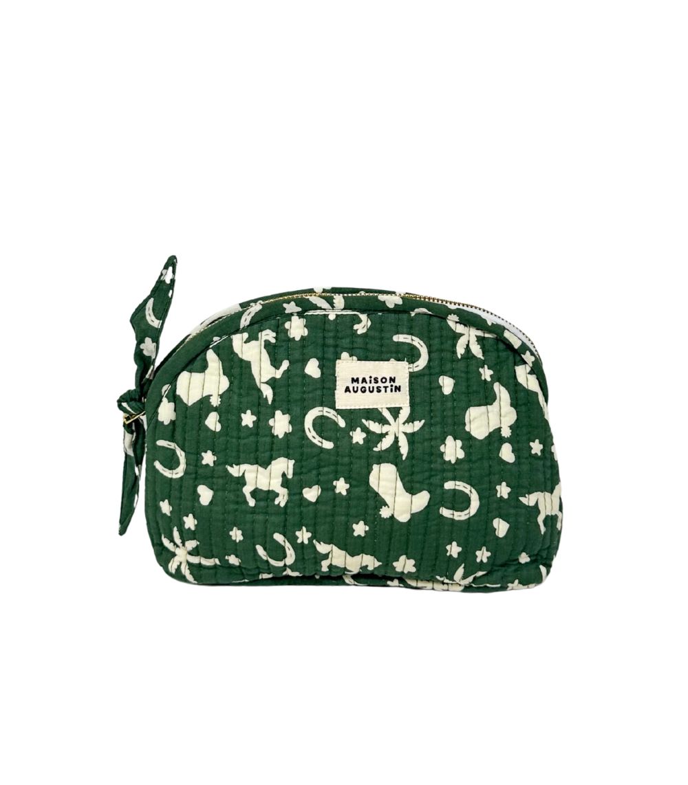 25 Green Cowboy Make Up Bag - Image 1