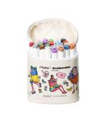 Ohuhu Honolulu B X Brotherakia 24 Colors Dual Tips Alcohol Art Markers, Brush & Fine