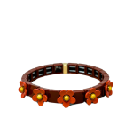 Mamacita 3D Flower Tile Bracelet Terracotta/Orange