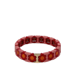 Mamacita Retro Daisy Tile Bracelet Red/Pink