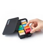 Himi Twin Cup Gouache Set – 12 Shiny Metallic Colours – Black Case - Image 4
