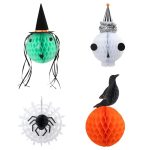 Meri Meri Vintage Halloween Honeycomb Heads (set of 4)