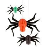 Meri Meri Hanging Honeycomb Spiders (x 12)