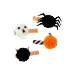 Meri Meri Halloween Pompom Hair Clips (x 4)