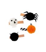 Meri Meri Halloween Pompom Hair Clips (x 4)