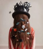 Meri Meri Halloween Pompom Hair Clips (x 4) - Image 2