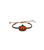 Mardi Pumpkin Bracelet, Black/Orange