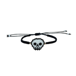 Mardi Black White Skull Bracelet