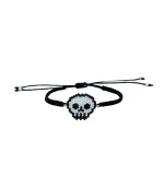 Mardi Black White Skull Bracelet