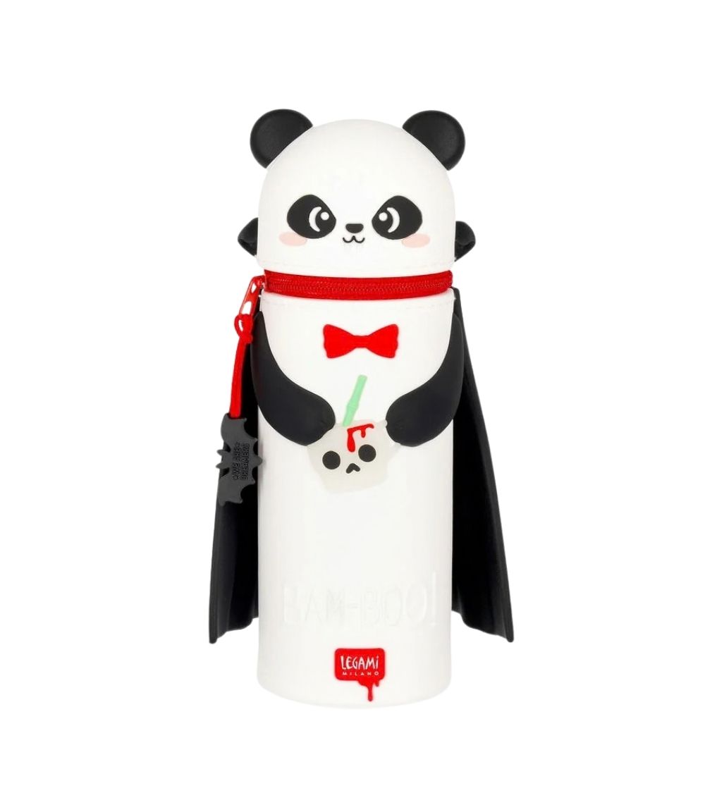 5 Kawaii 2 In 1 Soft Silicone Pencil Case - Panda "Bam-Boo" - Image 1