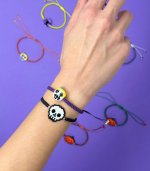 Mardi Black White Skull Bracelet - Image 2