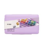 Himi Twin Cup Gouache Set – 36 Colours +3 Brushes – Purple Case - Image 6