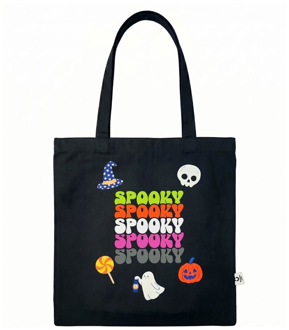 7 The Spooky Stack Tote Bag - Image 1