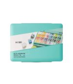 Himi Twin Cup Gouache Set – 48 Colours +3 Brushes – Green Case - Image 5
