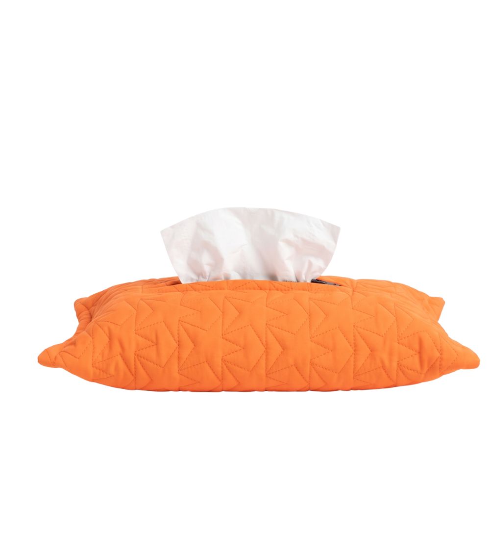 Bleecker 102026 (6) Stars Orange Tissue Box Cover - Image 1
