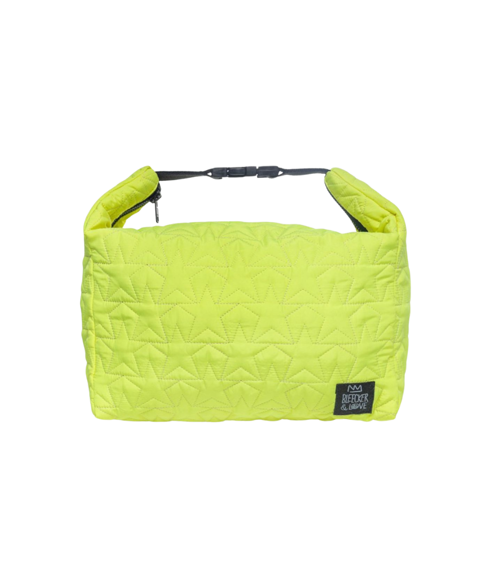 Bleecker 102026 Stars Neon Yellow Lunch Bag - Image 1