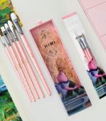 Himi Little Bird Painting Brushes 5pcs, Pink - Image 2